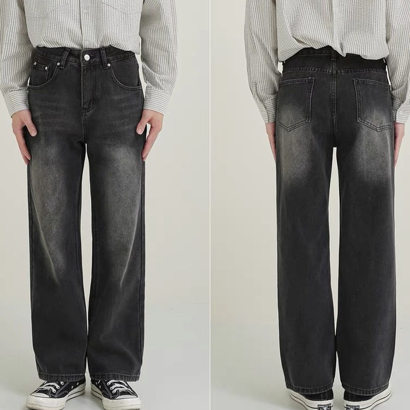 Men's Jeans, men's baggy pants, men's culottes, men's long pants, Korean style jeans, men's baggy je