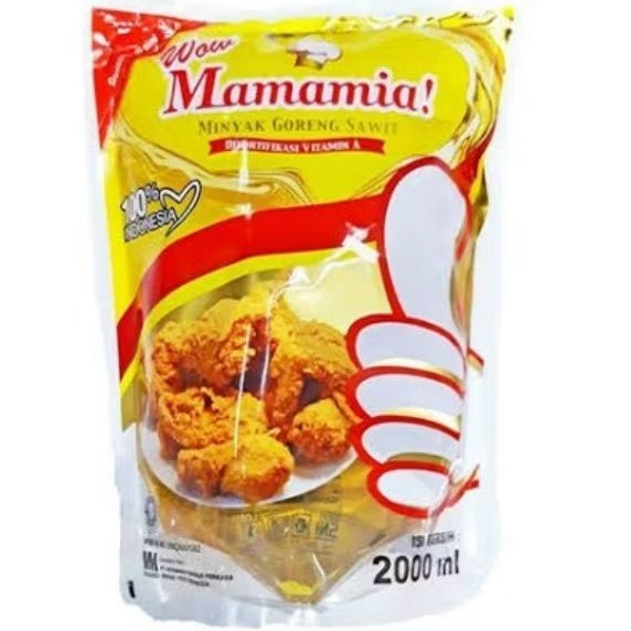 Minyak Goreng Mamamia 2 Liter Pouch – Jernih, Tahan Panas, Halal & Ekonomis