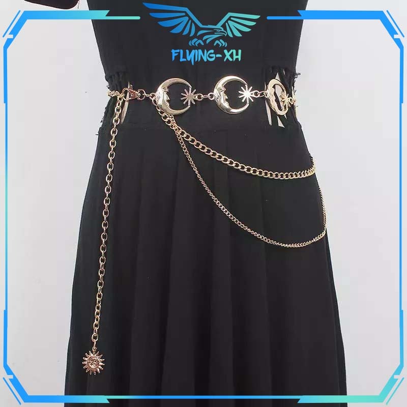 Sabuk Pinggang Rantai Wanita Gaya Vintage Sabuk Rantai Wanita Ikat Pinggang Rantai Wanita Belt Pingg