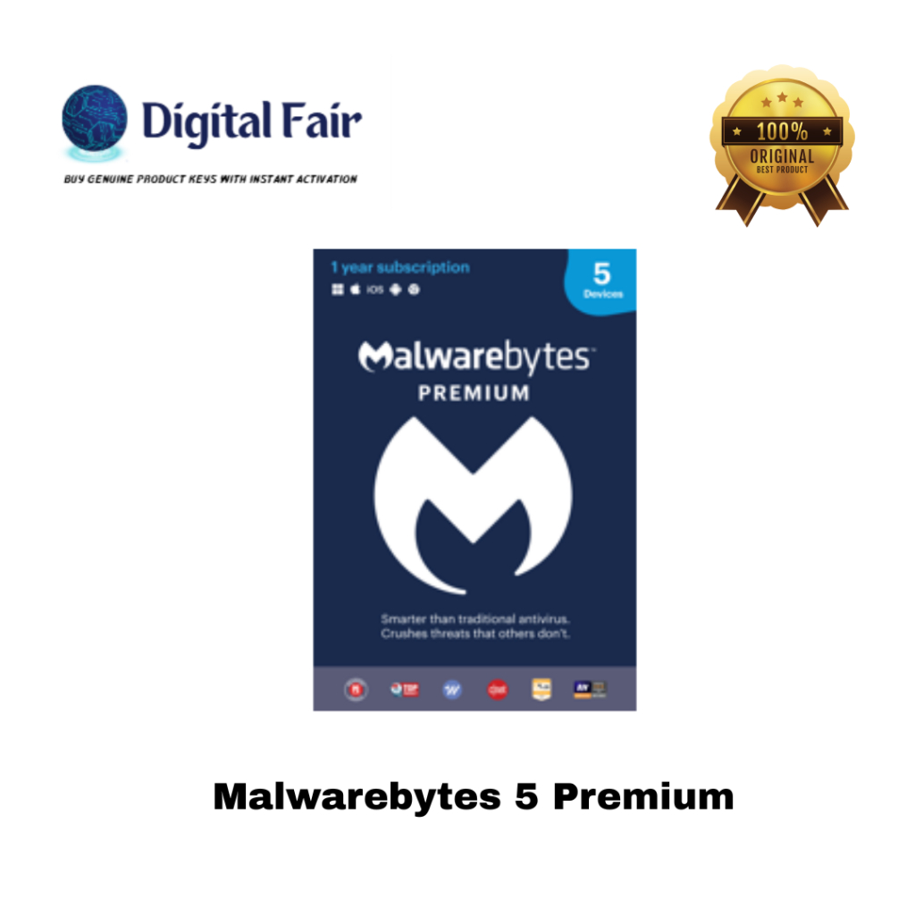 Antivirus Malwarebytes 5 Premium 1 Tahun Original / Malwarebytes Premium