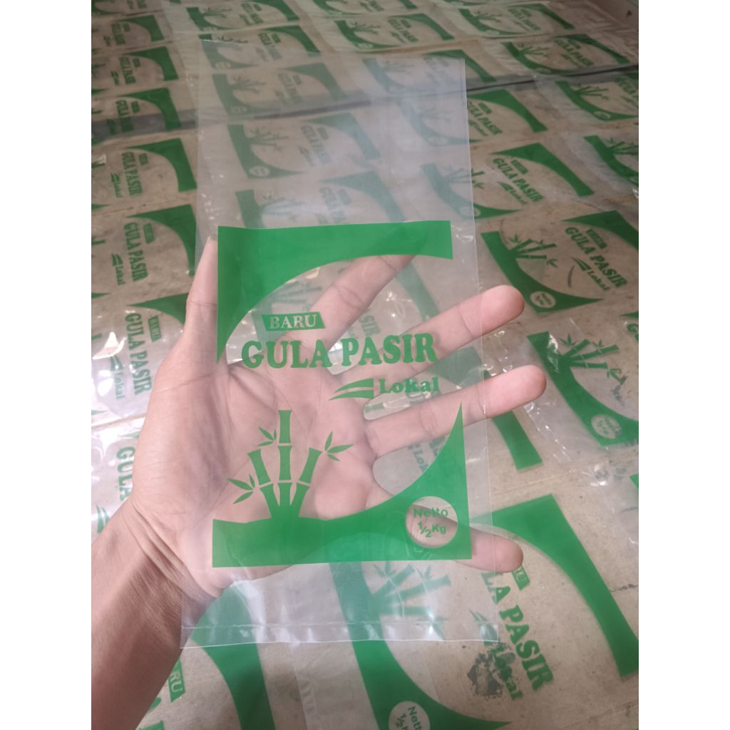 Plastik Kemasan Gula Pasir ½Kg/500 Gram (Isi 50Lembar)/ plastik gula pasir sablon