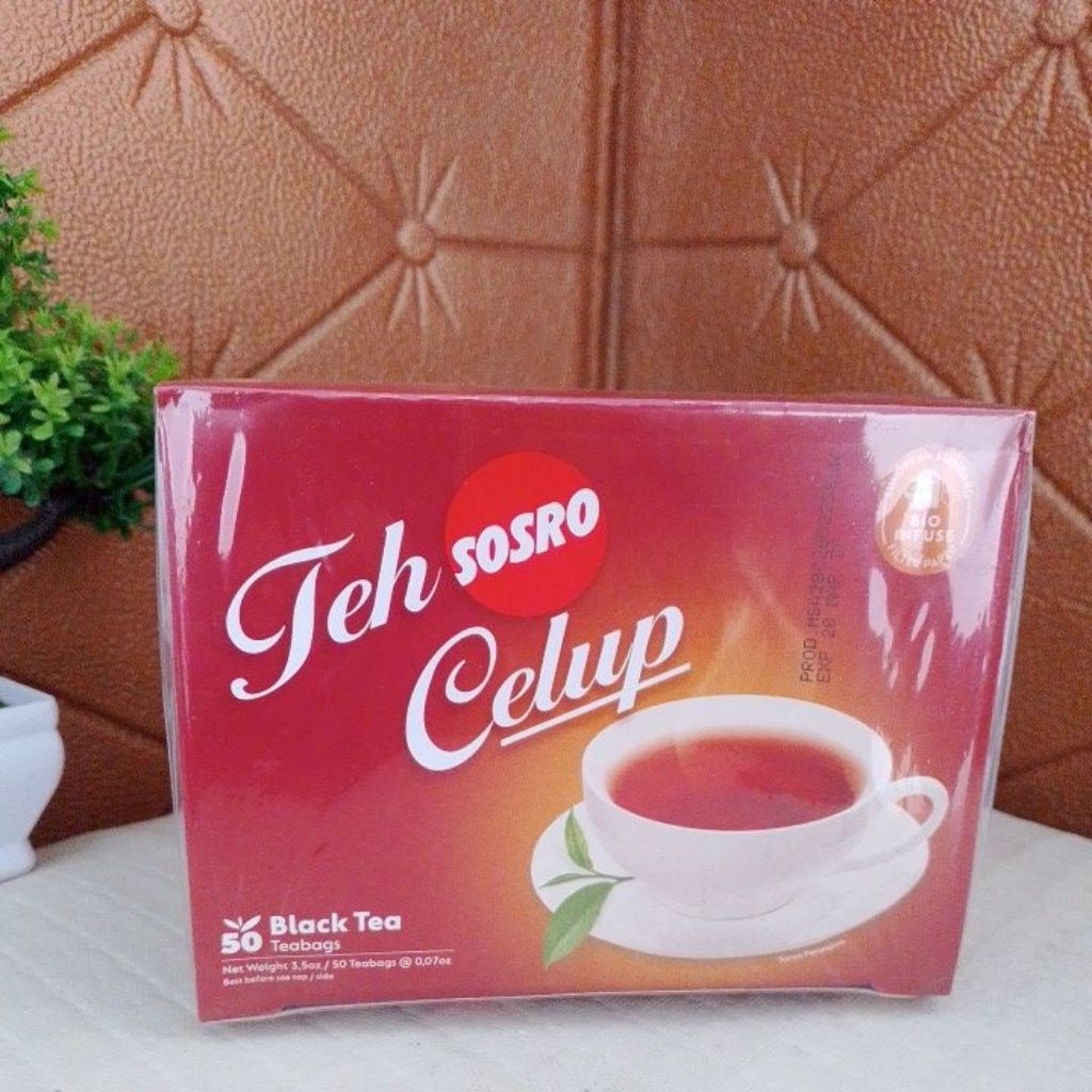Teh Sosro Celup isi 50 pcs Kantong, Teh Celup