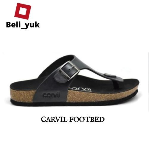 Carvil Romeo Benzo Sandal Casual Pria Kulit Sintetis Original / Sandal Carvil Pria