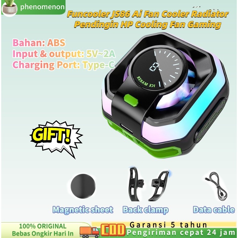 Funcooler JS86 Ai Fan Cooler Radiator Pendingin HP Cooling Fan Gaming