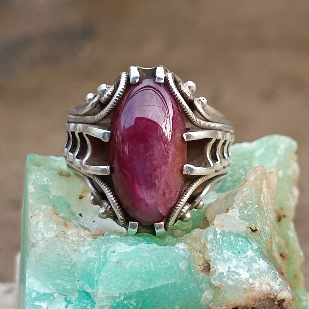 ruby ring perak andan handmade