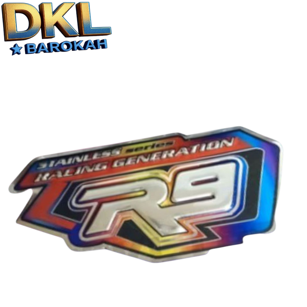EMBLEM KNALPOT R9 TIMBUL PELANGI