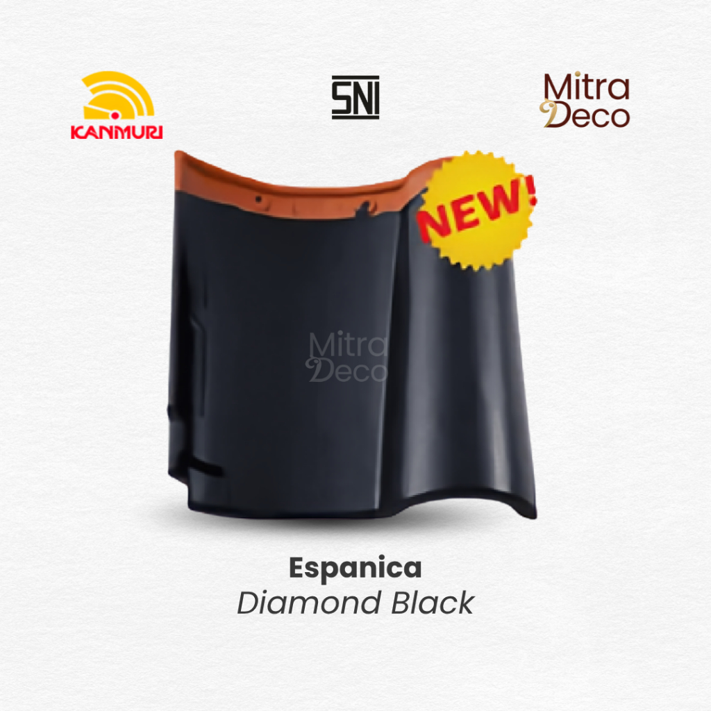 KANMURI Genteng Keramik Espanica Diamond Black KW 1