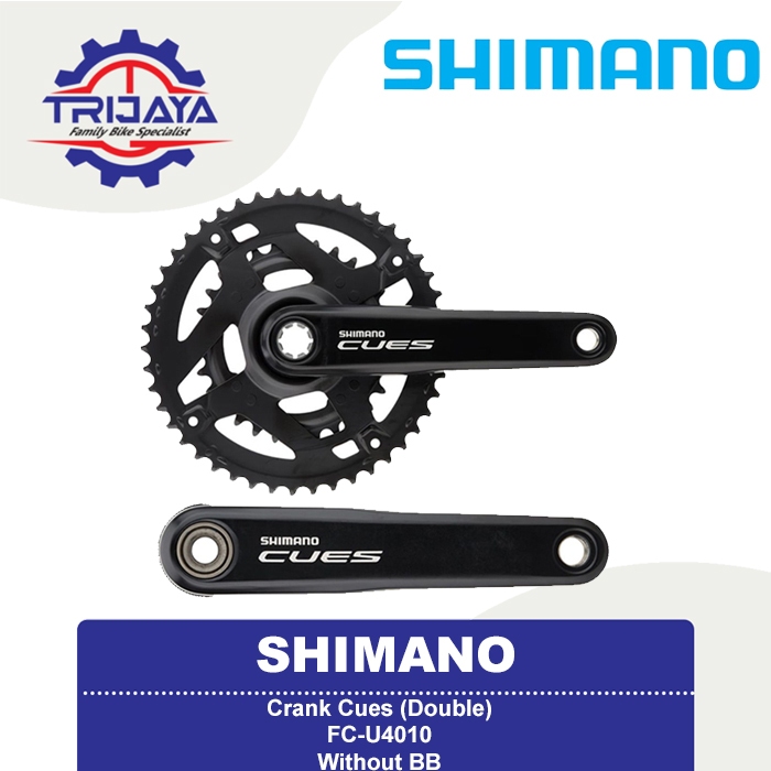 Shimano Cues FC-U4010 Double Crank Sepeda Tanpa BB | Sprocket Gir depan | cranckset gear