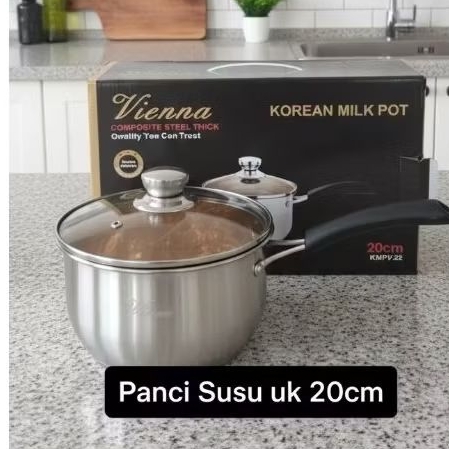 Panci Stainless steel Sus 304 Panci Susu Teflon Panci kukus Panci Soup