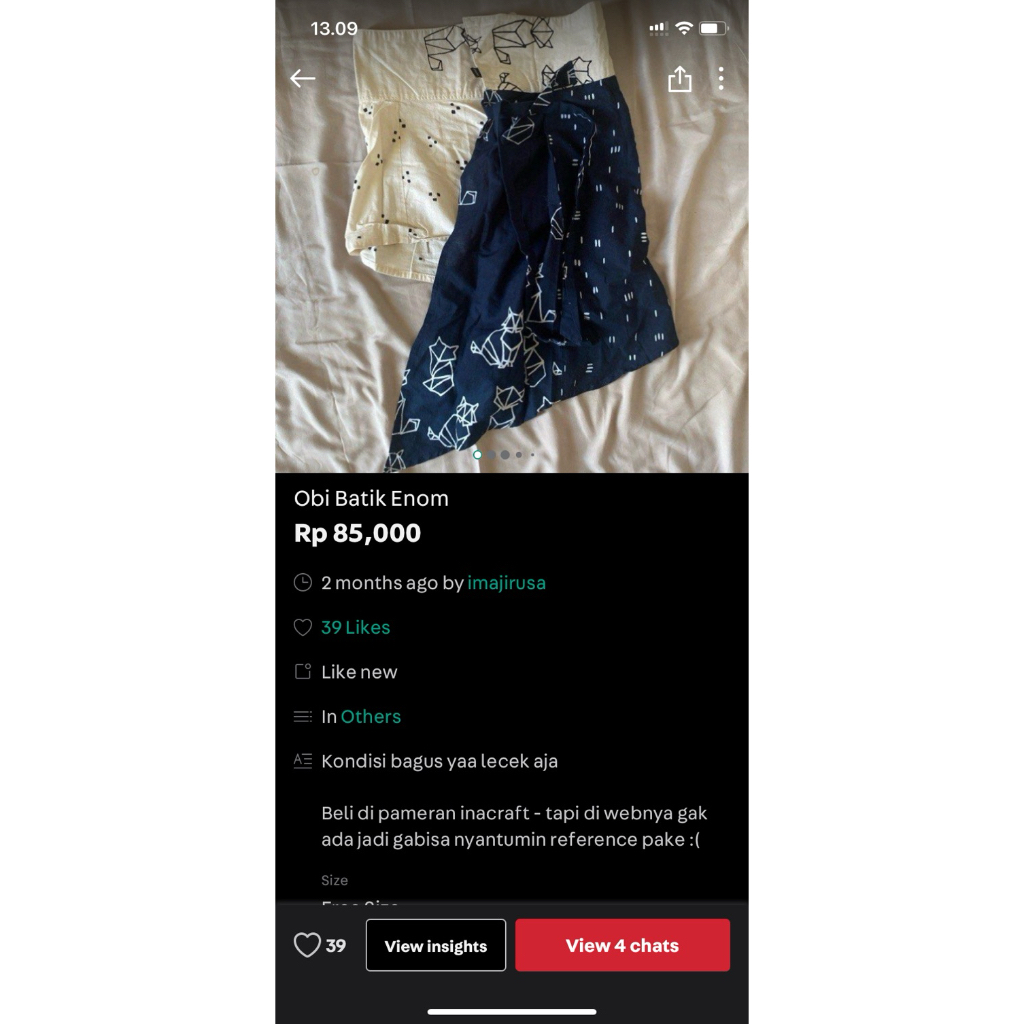 Link Carousell - Obi Batik Enom