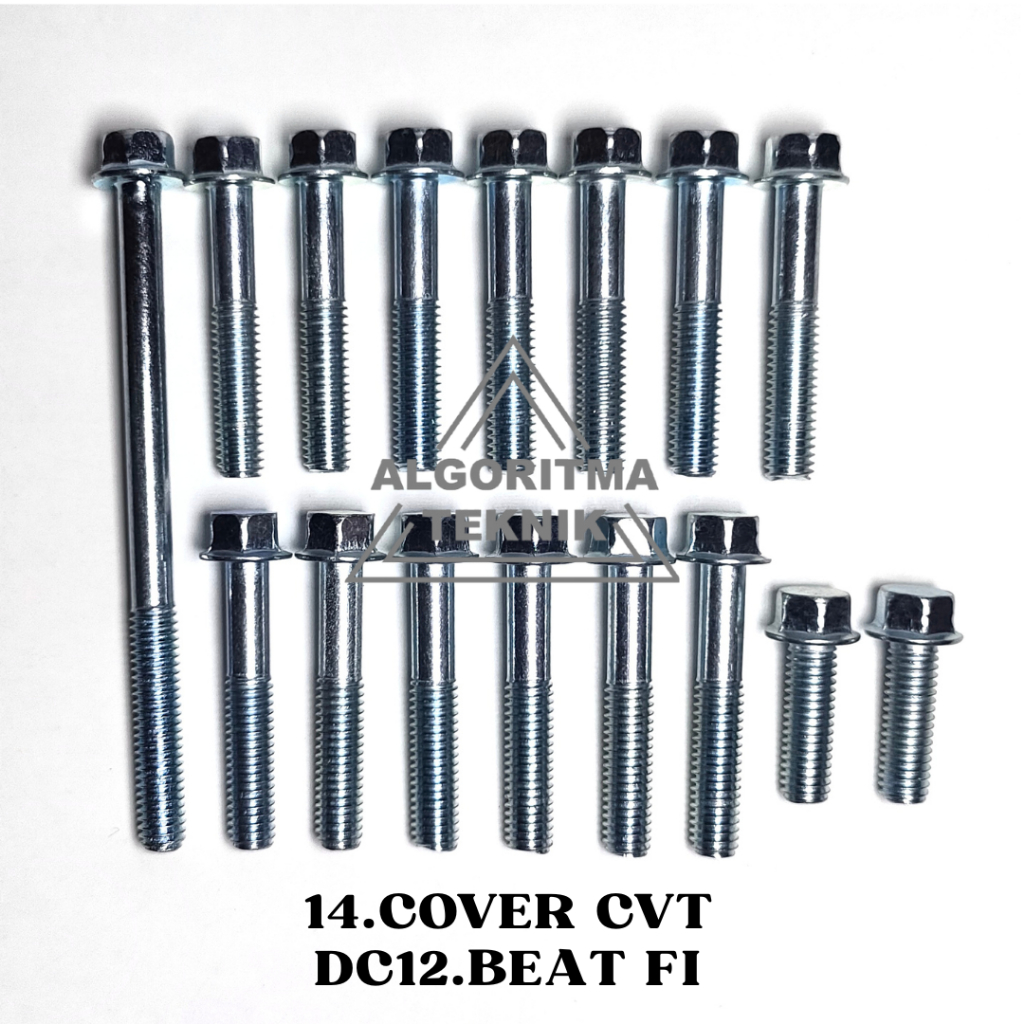 DC12-14 Baut Cover CVT Beat FI Full Set / Baud Cover CVT Honda Beat FI 1 Set