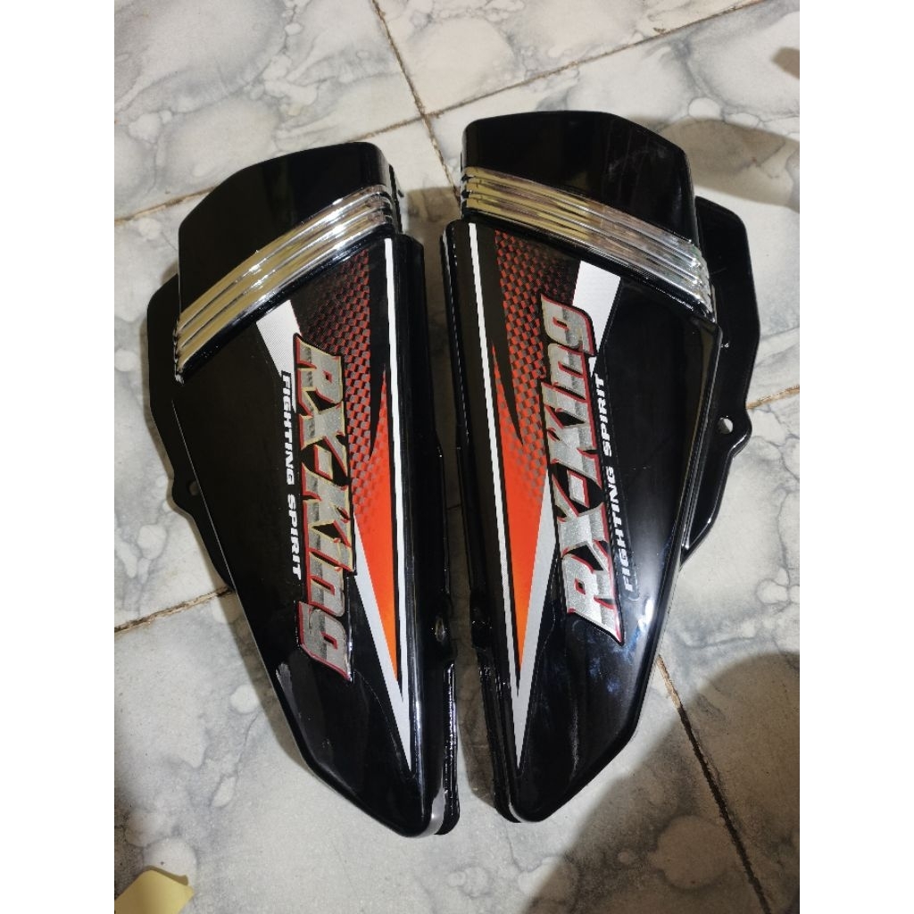 BOK AKI RX KING 2003 HITAM LIS ORANGE COVER AKI TEPONG RXKING 2003