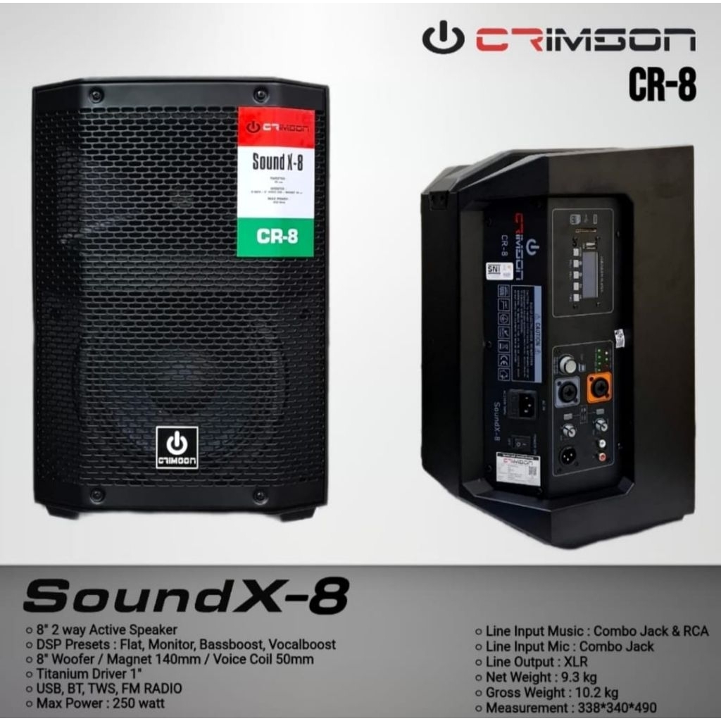 Speaker Aktif 8in Crimson CR-8 Sound X8
