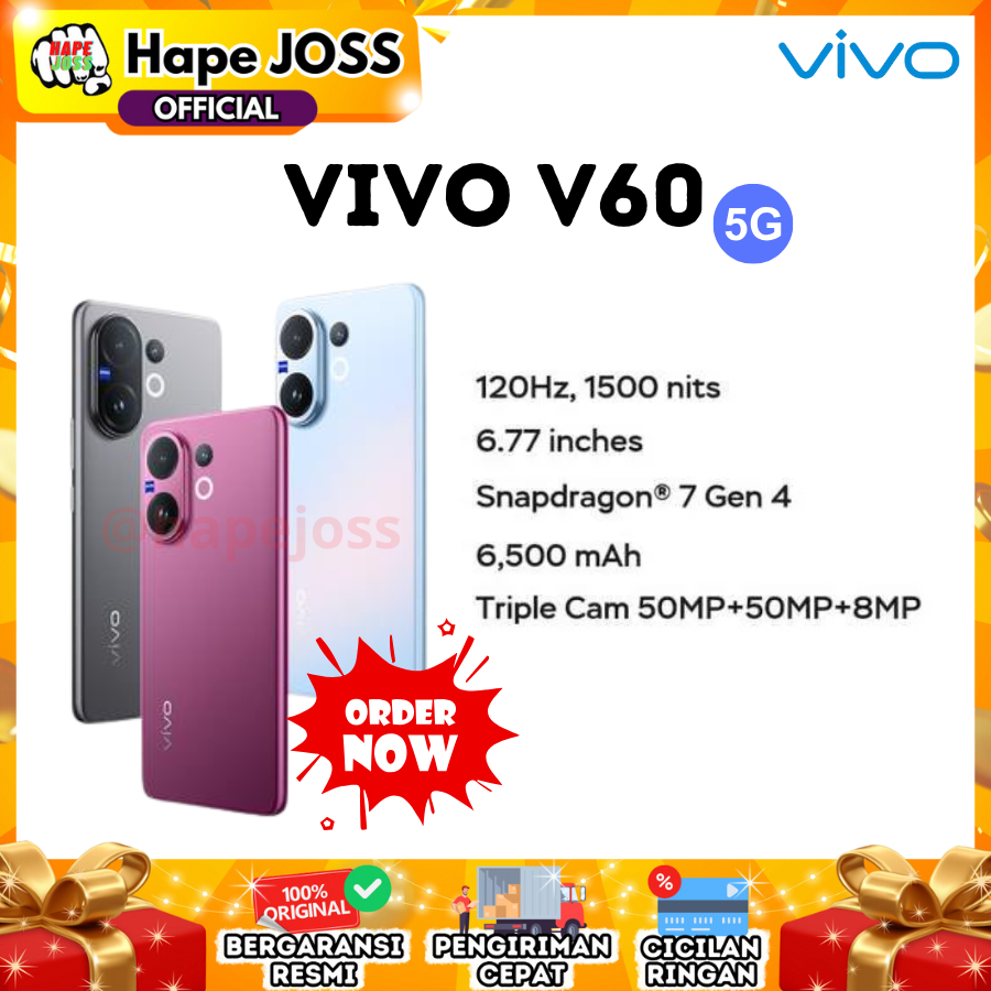 Vivo V60 5G 8/256GB NFC Garansi Resmi