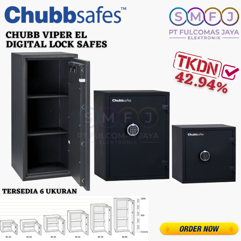 Brankas Chubb Safes Chubb Viper EL Spartan Digital Anti Tahan Api