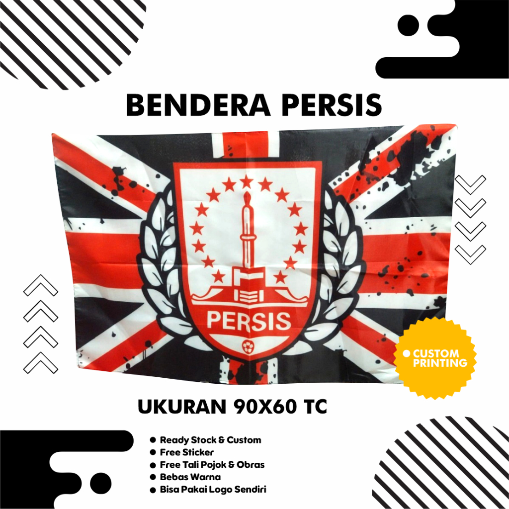 bendera suporter persis solo ukuran 90x60 ready stock siap kirim