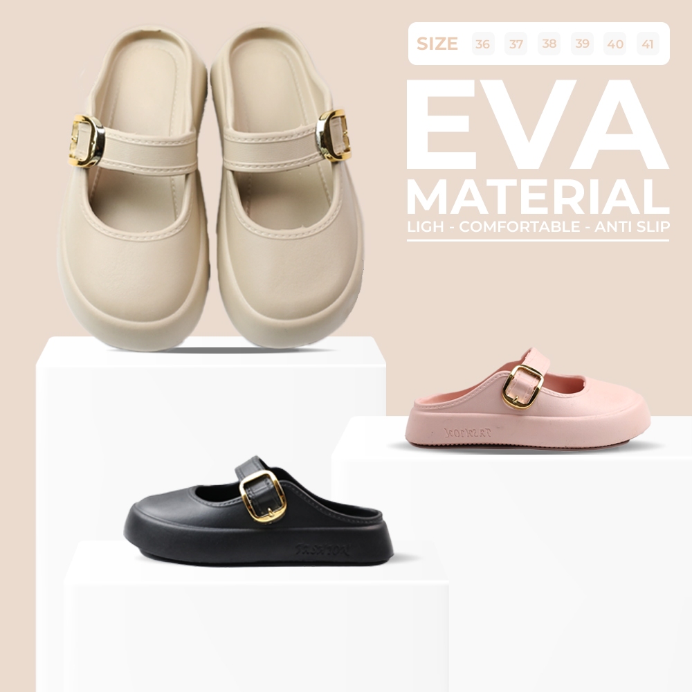 Sepatu Sandal Anak Perempuan Korean Style Buckle Strap 262T Anti Slip