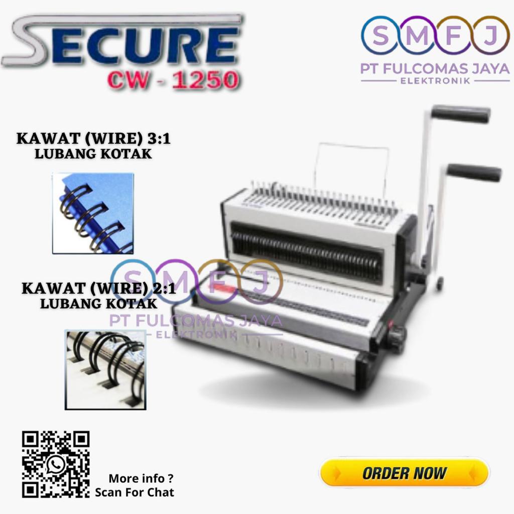 SECURE CW-1250 Mesin Jilid Kertas A4 F4 GARANSI RESMI