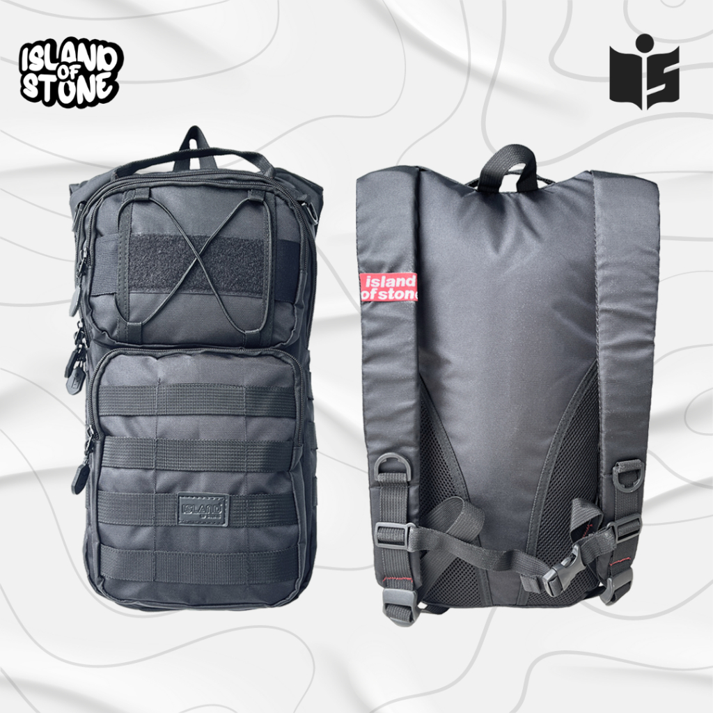 Tas Ransel Sport Bag (Texa) Patch Hitam - Island Of Stone