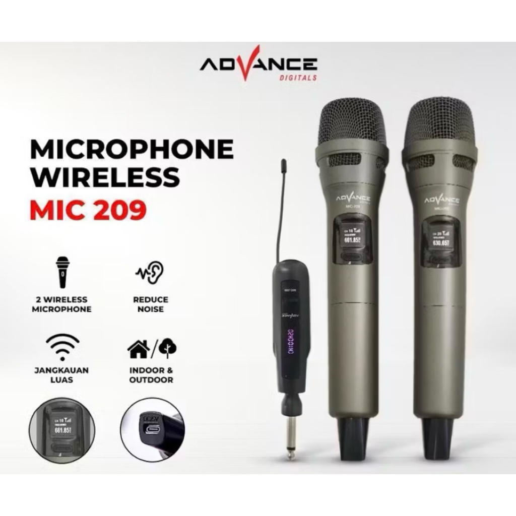 Mic Wireless Advance MIC-209 / Microphone Wireless Advance MIC209
