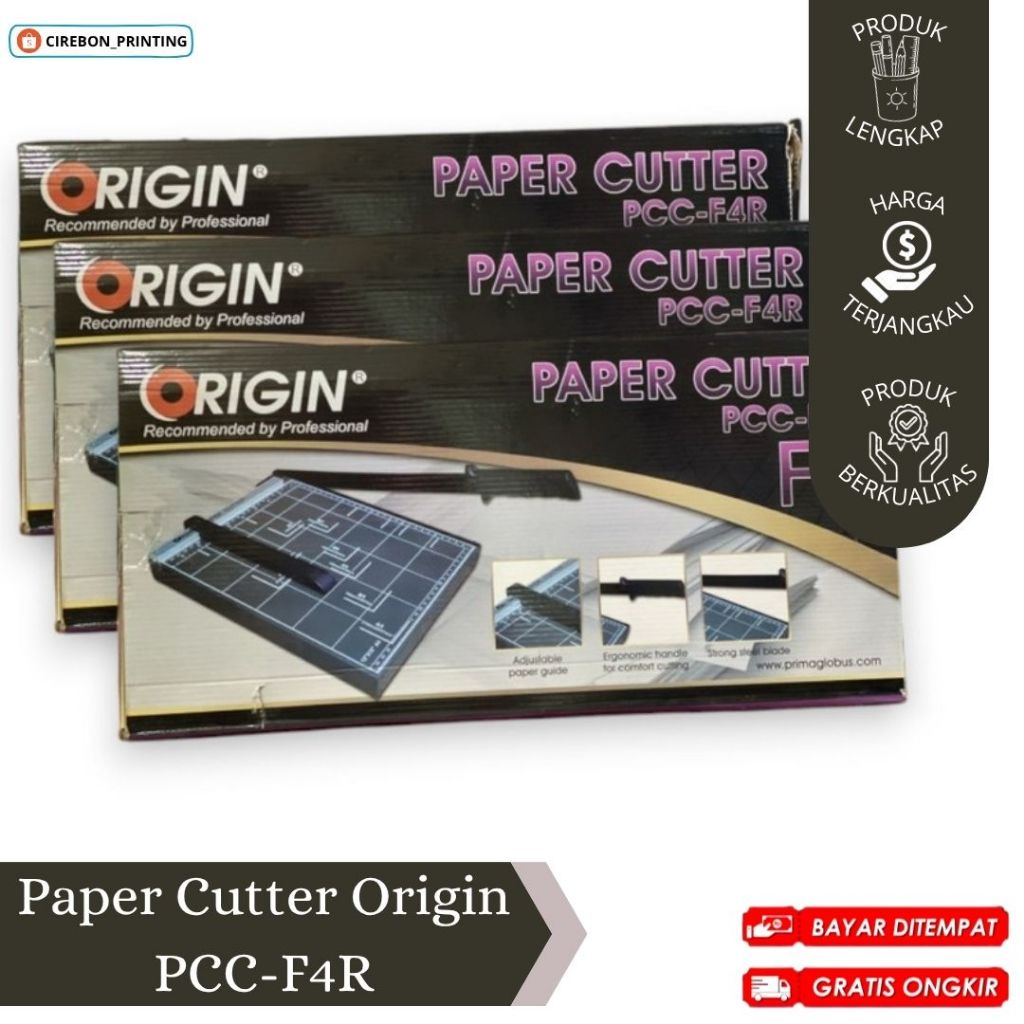 PAPER CUTTER F4 / ALAT PEMOTONG KERTAS / ORIGIN PCC-F4R / PAPER CUTTER FOLIO / COD / GRATIS ONGKIR /