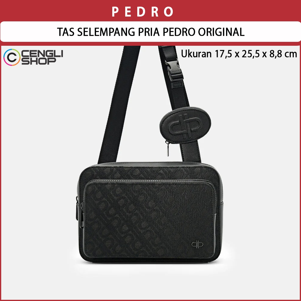 TAS SELEMPANG PRIA PEDRO ORIGINAL SLING BAG LOGO PEDRO ICON BRANDED PM064