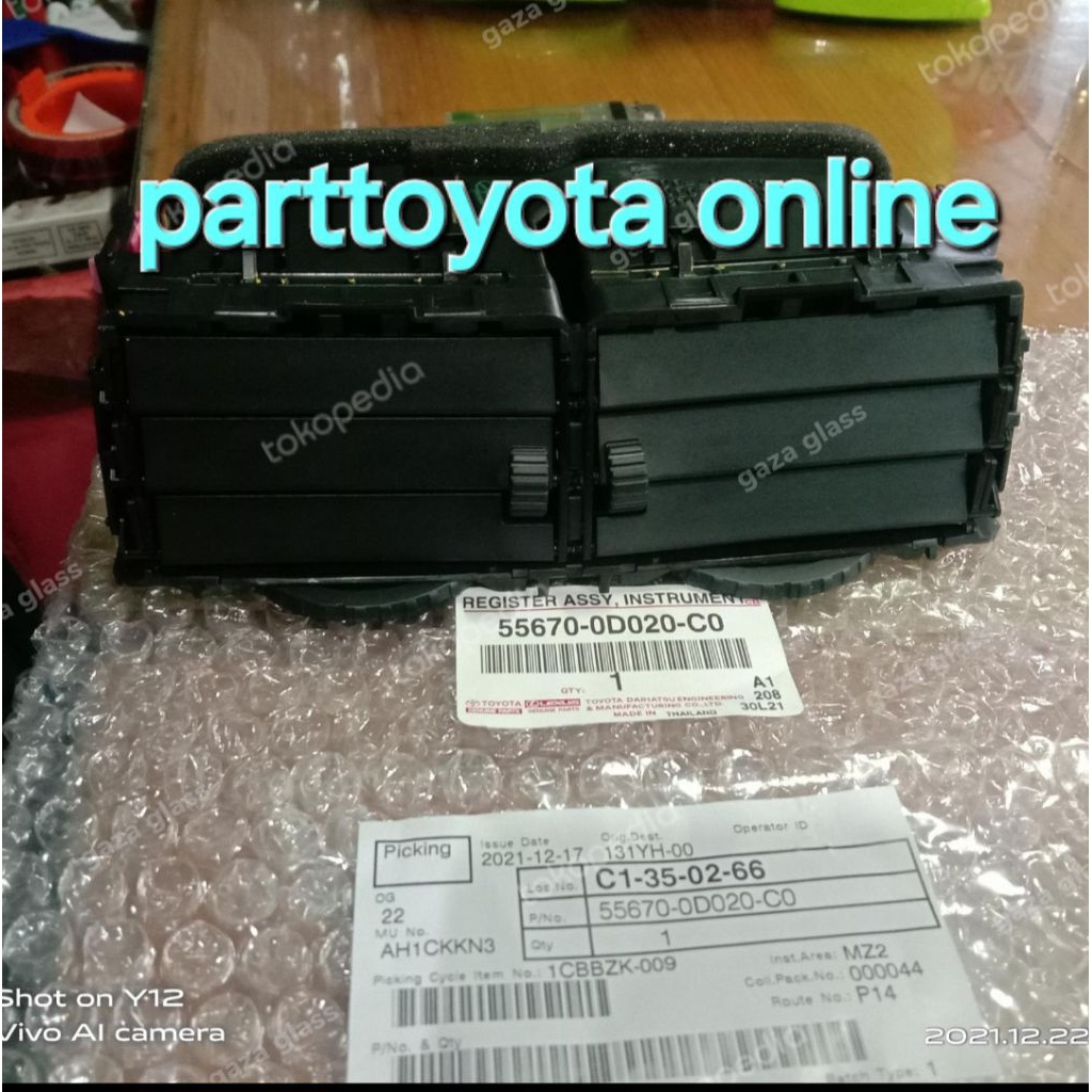 kisi kisi ac tengah yaris bakpao original