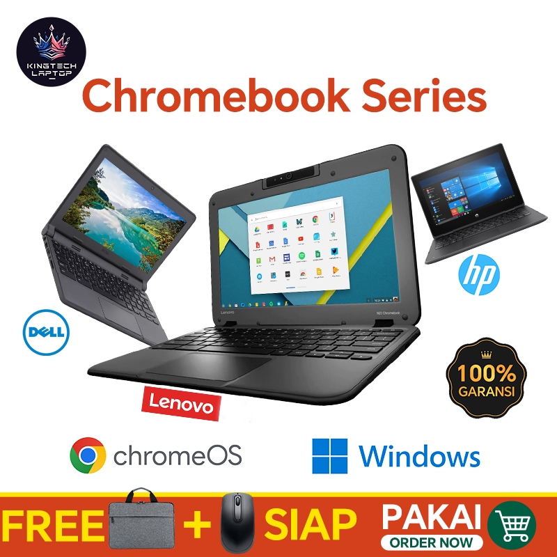 Laptop Lenovo HP Dell chromebook series intel/AMD Murah Kualitas Bagus Garansi Toko