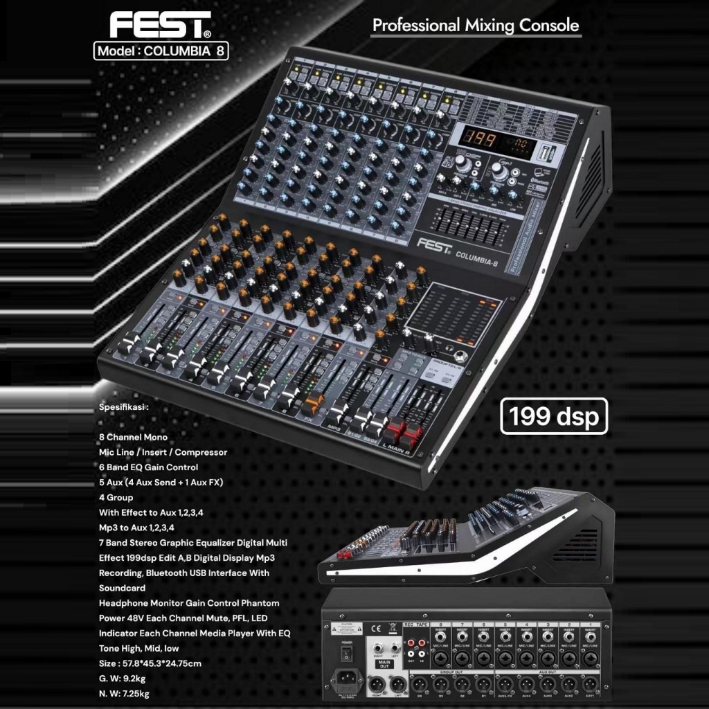MIXER AUDIO FEST COLUMBIA8 COLUMBIA 8 ORIGINAL