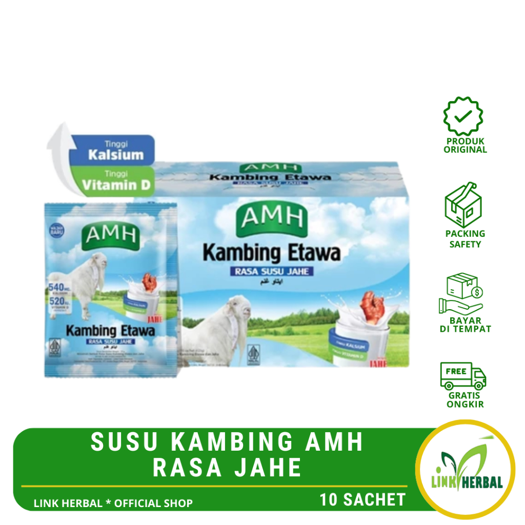 Susu Kambing Etawa AMH varian Jahe 250 Gr | Susu Kambing Murni AMH Per Box