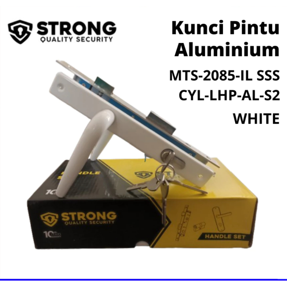 STRONG Handle Pegangan Pintu 1 Set Model Kekinian Handle Lock Door White Putih Minimalis Gagang