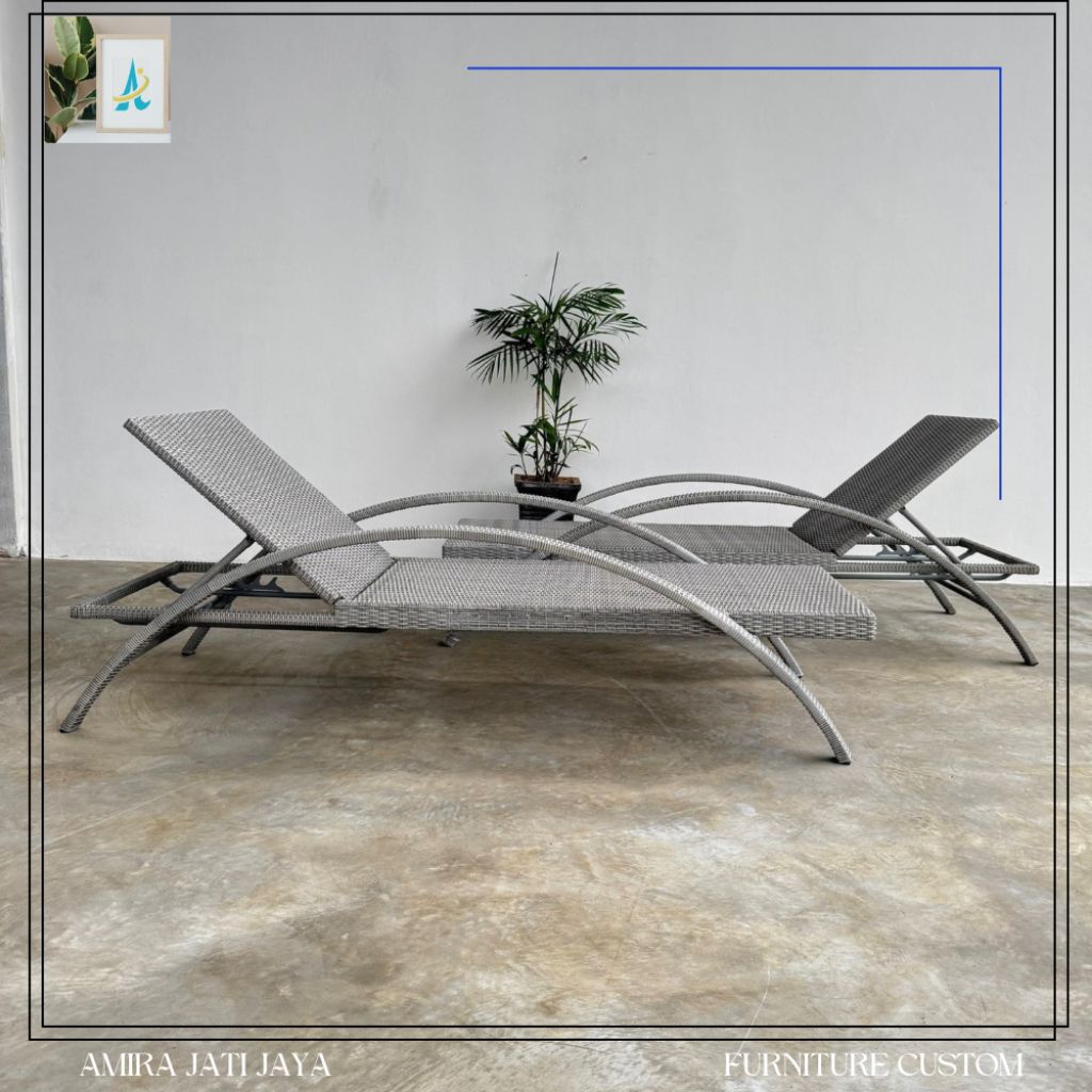 Lounger Chair Kursi Santai Kursi Outdoor Kolam Renang