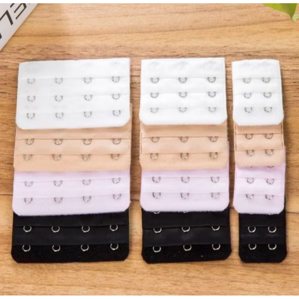 Sambungan Bra Tambahan / Sambungan Bra 2 Pengait Karet Elastis / Pengait Bra 3 Karet Elastis