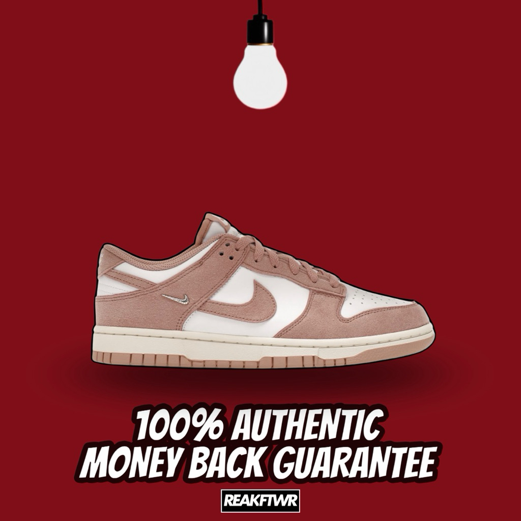 Nike Dunk Low Rose Whisper Gold Mini Swoosh 100% Authentic [IB4417-102]
