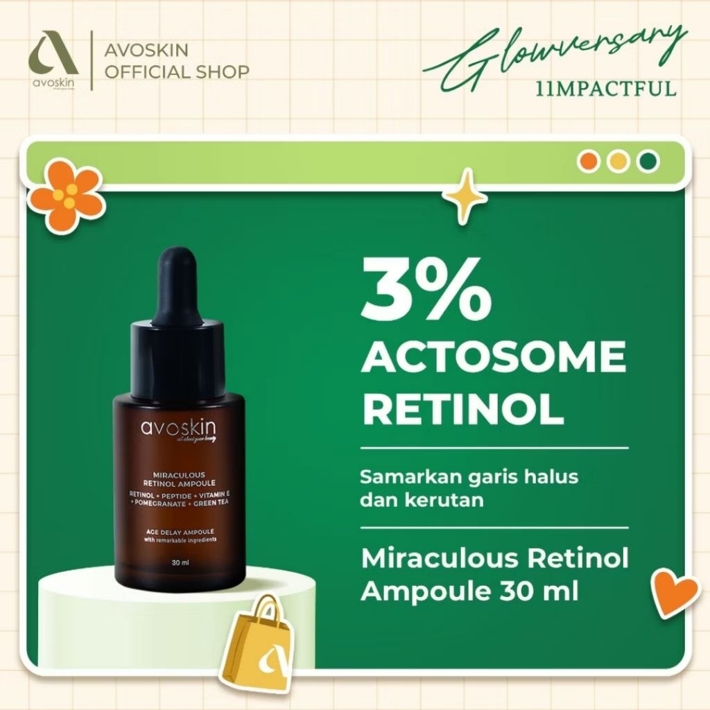 RETINOL AMPOULE & LACTAC ACID AVOSKIN | PRELOVED LIKE NEW | PEMAKAIAN 2X