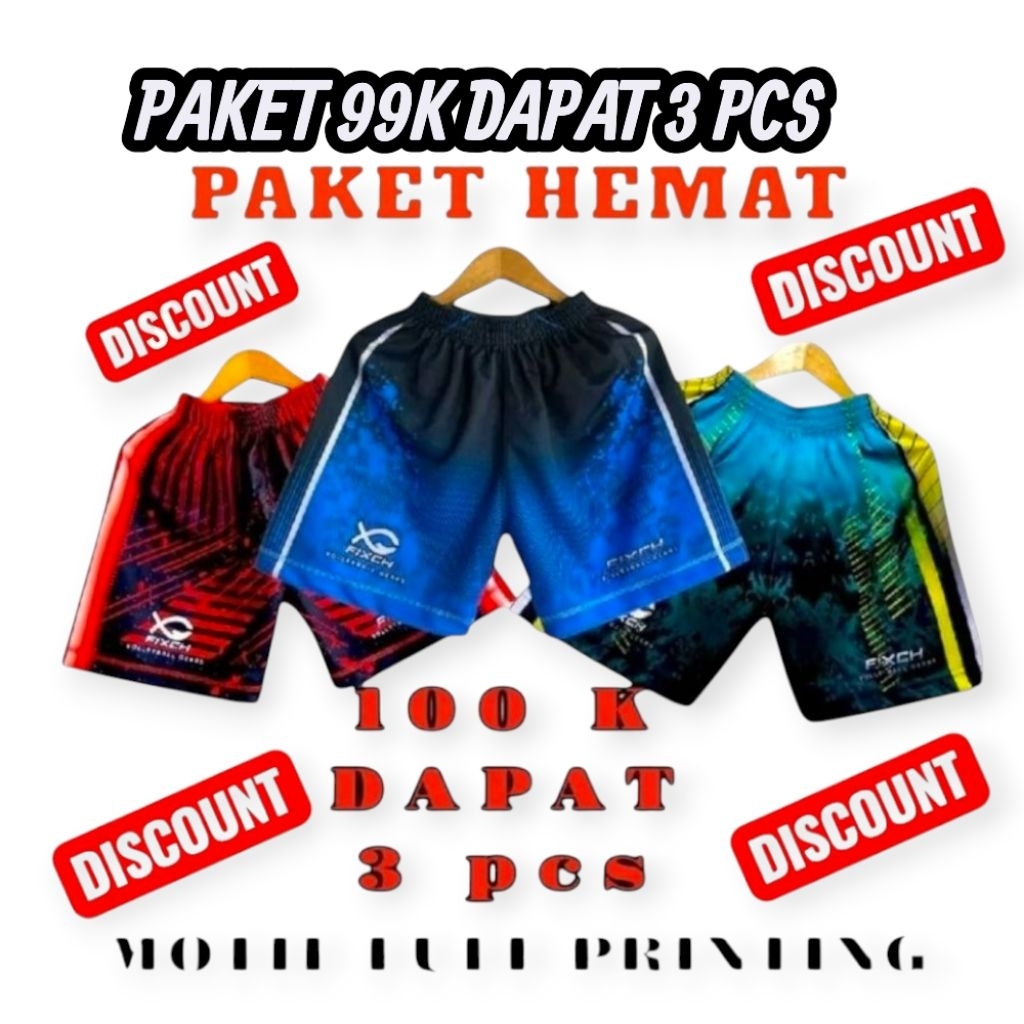 PAKET HEMAT CELANA TARKAM VOLI FULL PRINTING VOLI FULL PRINTING VOLI FULL PRINTING TARKAM VOLI