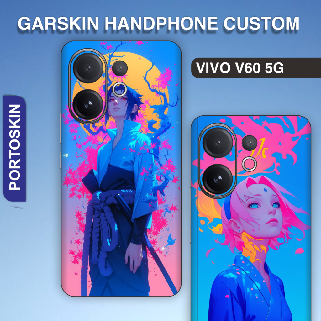 Garskin Premium Vivo V60 5G Naruto Semua Tipe HP Full Body Isi 2 Pcs Tidak Membekas Stiker Hp pah