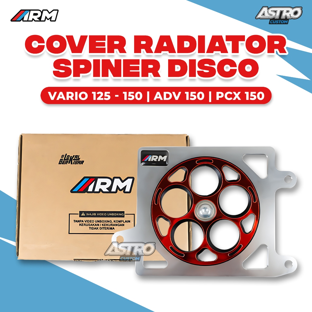 Cover Radiator Spiner ARM Disco Vario 125 Vario 150 PCX ADV 150 3D Two Tone Full CNC Aksesoris Motor