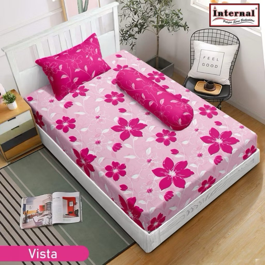Sprei internal single 120x200 bahan katun motif princess Tinggi 25
