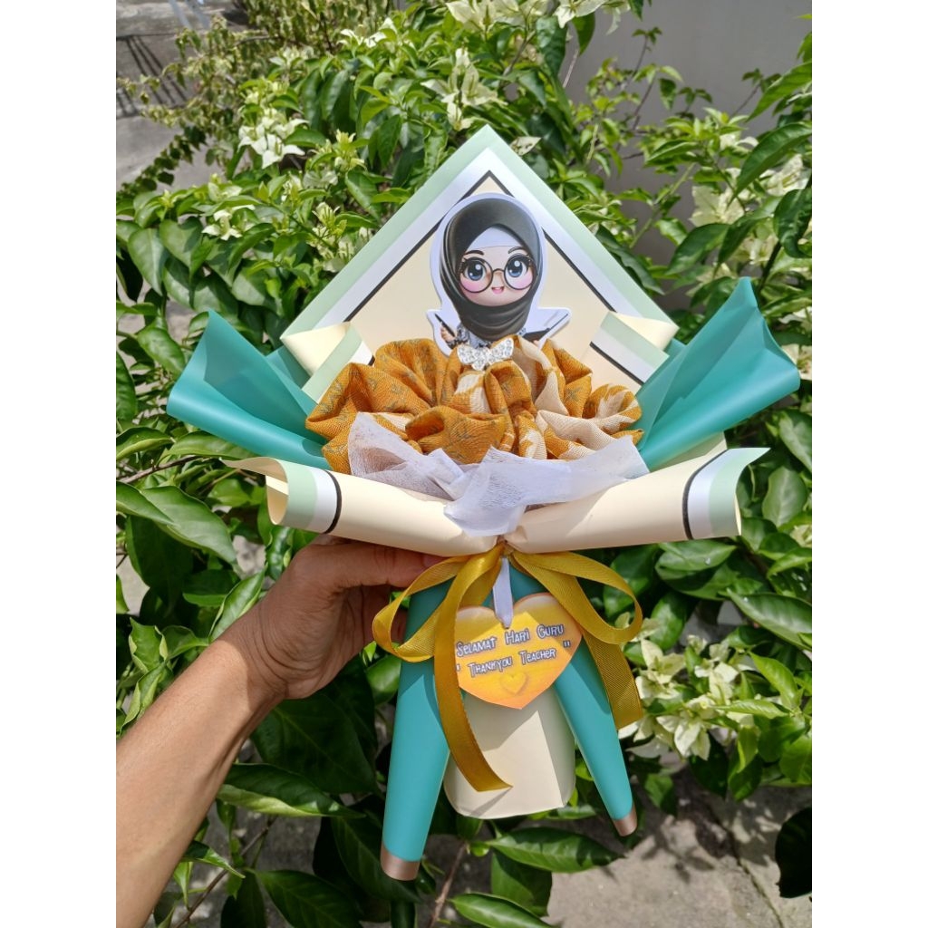 buket jilbab hari guru/ kado hari guru