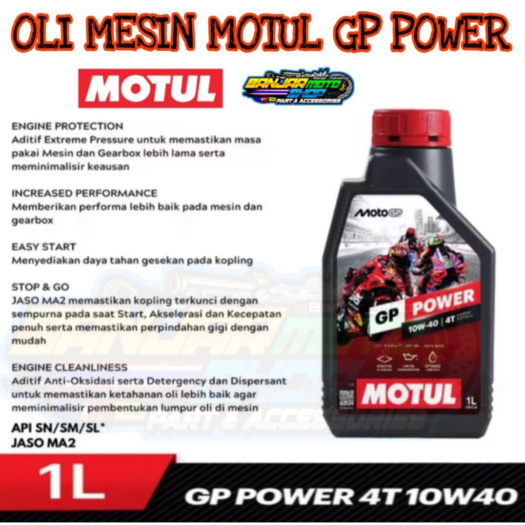 OLI MESIN MOTUL GP POWER ORIGINAL MOTUL (1L) / OLI MOTUL BEBEK OLI MOTUL SPORT