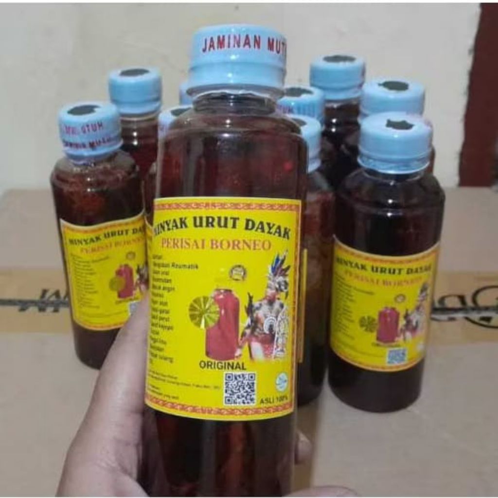 Minyak Dayak Asli Kalimantan 250ml Minyak Urut Dayak Obat Gosok Urut Patah Tulang, Keseleo, Rematik