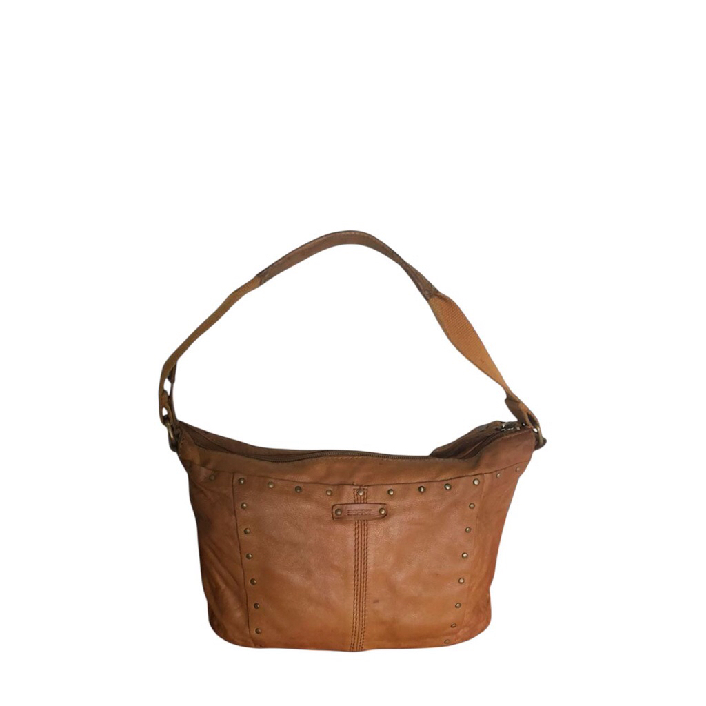ESPRIT-mini hobo genuine leather brown bag