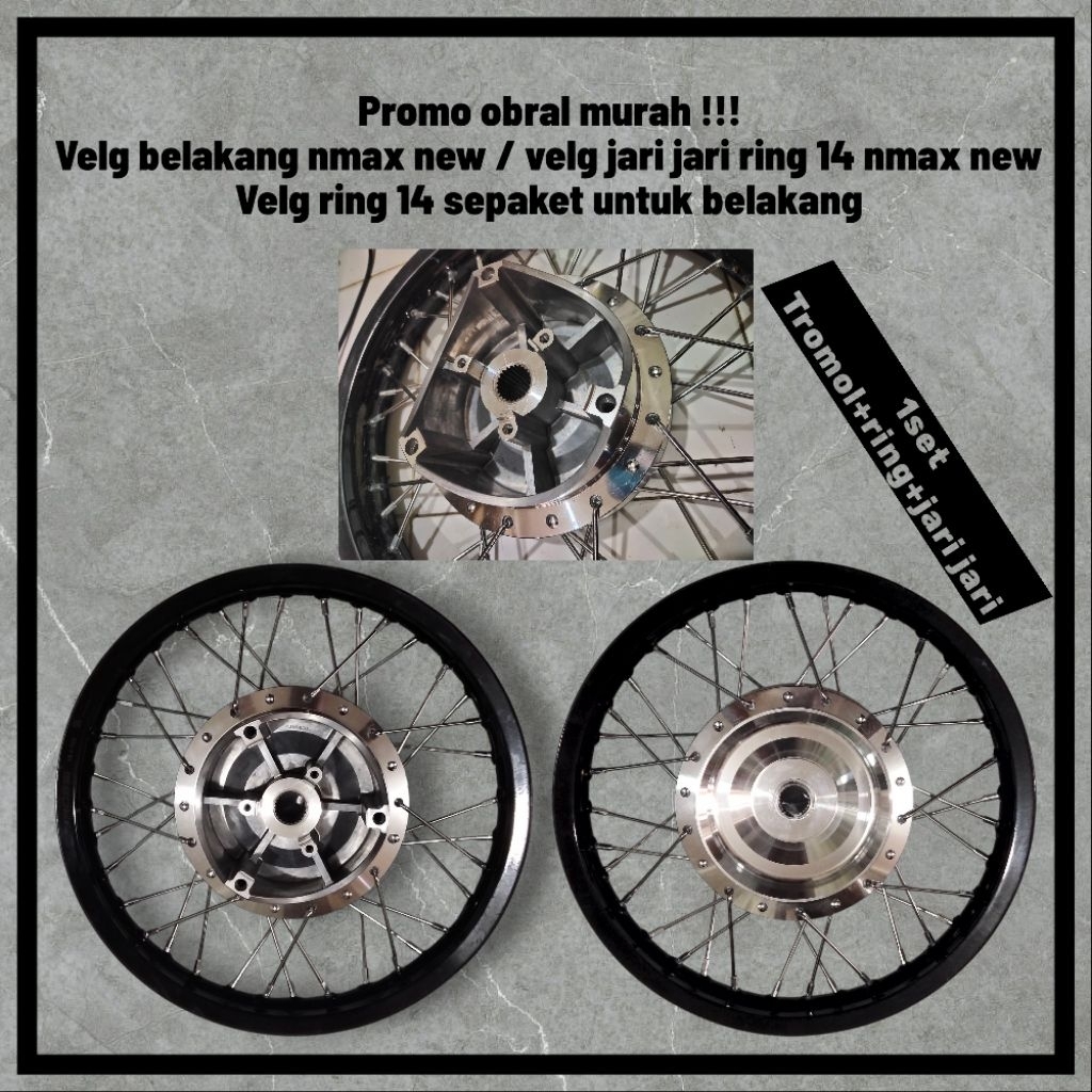 promo obral tromol belakang nmax new / velg belakang nmax new / velg jari jari belakang nmax new / j