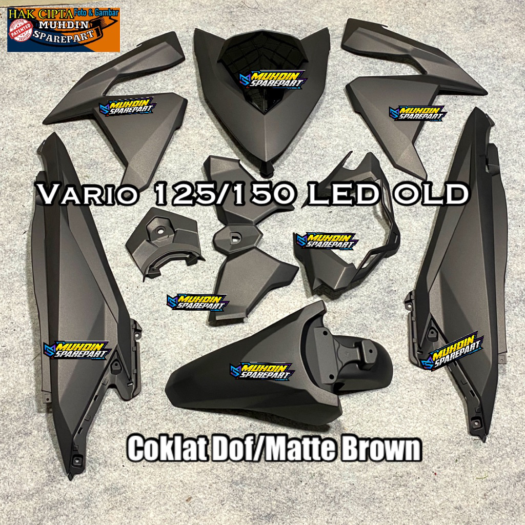 Full Body Halus Vario 125/150 Led Old 2015-2018 Coklat Dof/Matte Brown