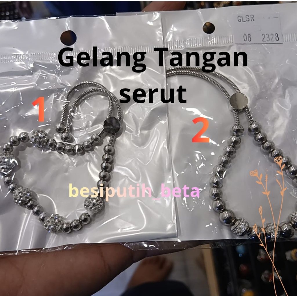 gelang serut besi putih ambon/besi putih asli