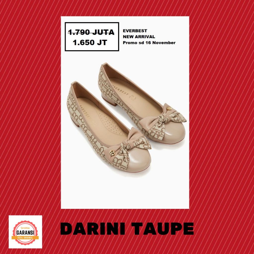 Sepatu flat shoes wanita Everbest seri DARINI sale 100% original