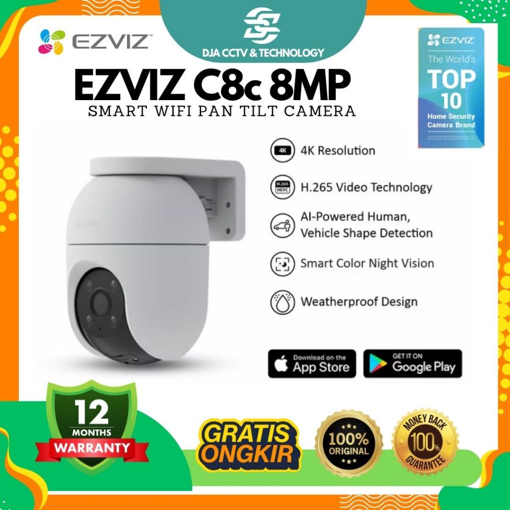 Camera Ezviz C8C 8MP - Produk Terbaru - Wifi Outdoor Camera