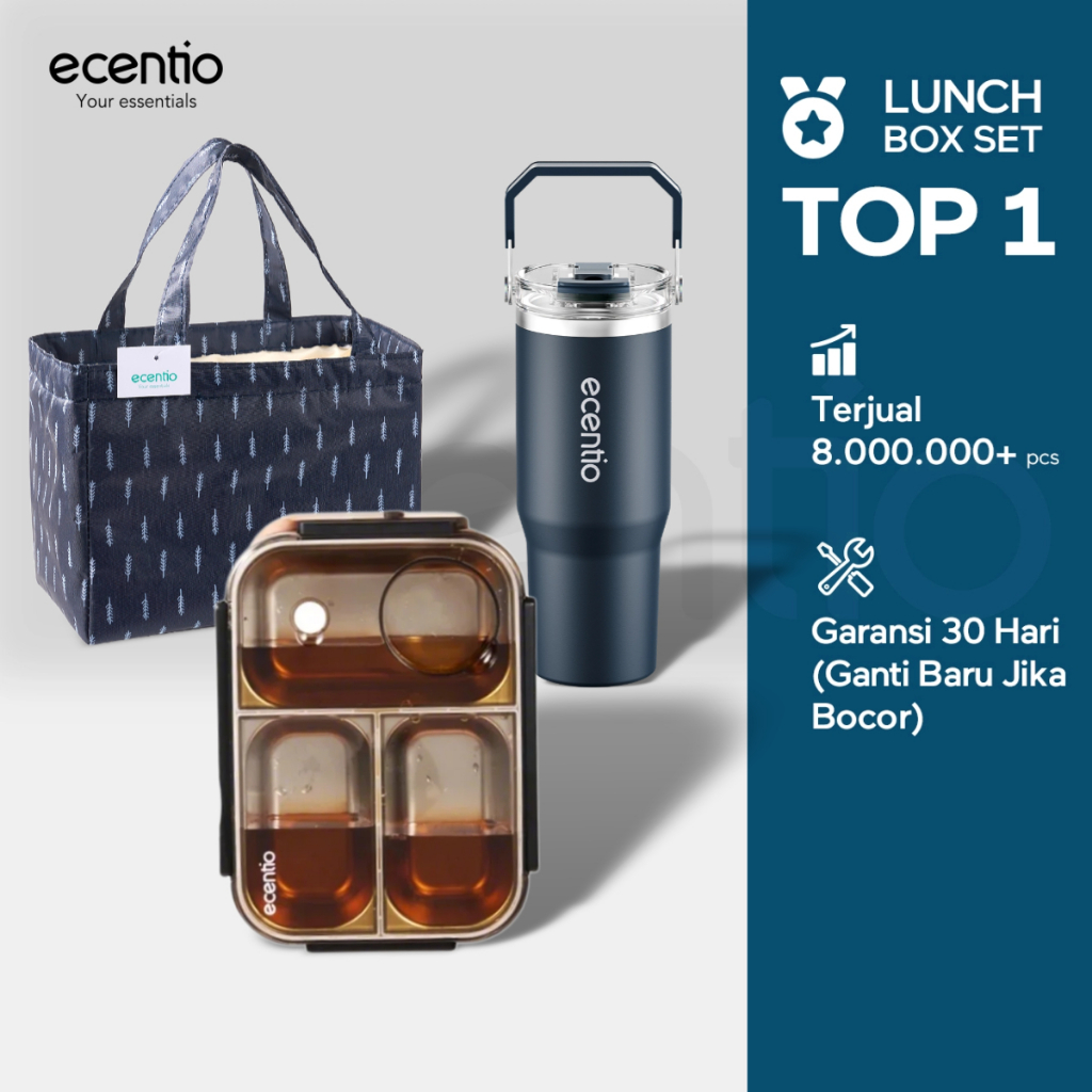 [11.11 Limited Paket]ecentio tumbler Stainless 900ml Portable Thermos Botol minum besar tas tumbler 
