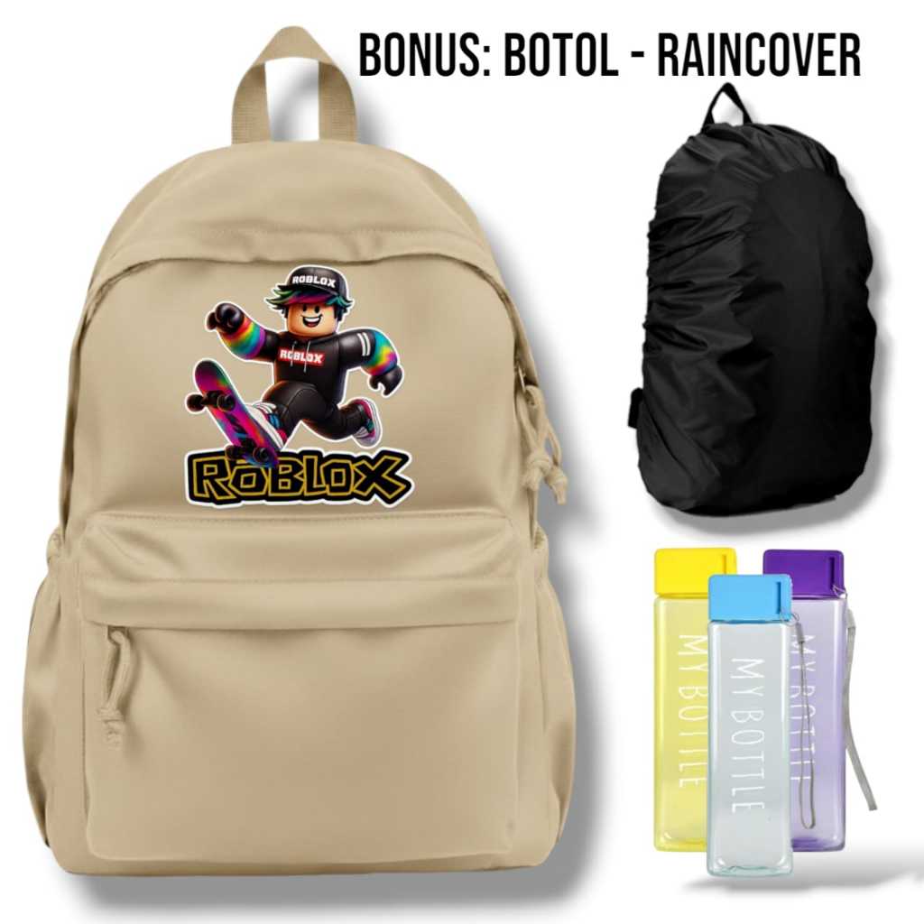 tas sekolah roblox - tas anak SD roblox - ransel roblox - tas backpack anak - tas sekolah karakter -